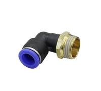 SHIOFRCN 1pc connecteur de Tuyau pneumatique 14mm 16mm OD Tuyau Tuyau 1/4 "3/8" 1/2 "3/4" Filetage mâle adaptateurs en Forme de L raccords de tuyauterie pneumatiques(16mm - 1/4 inch)