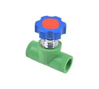 SHIOFRCN 1pc DN20 DN25 DN32 PPR vanne d'eau Robinet de Jardin Corps Droit vanne d'arrêt d'irrigation Tube thermofusible vanne d'arrêt(DN32)