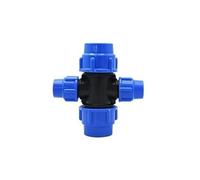 SHIOFRCN 1pc Plastique PE Tube Transition coupleur 63/50/40/32/25mm connecteur réducteur 4 Voies séparateur d'eau réducteur Ferme raccords de Conduite d'eau(50mm x 25mm)