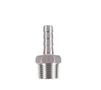 SHIOFRCN 1pc S60x6 Filetage Grossier Adaptateur de réservoir IBC 6/8/10/12/14/16/18/20/25mm 304 Acier Inoxydable Bec Remplacement réservoir d'eau raccords de vidange(A,10mm)