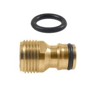 SHIOFRCN 2 pièces 5/8 Pouces Mamelon à 1/2 "connecteur fileté en Laiton Pistolet à Eau Accessoires Tuyau Robinet Adaptateur d'irrigation Joint de Mamelon Externe