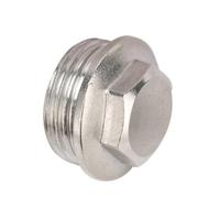 SHIOFRCN 2 pièces en Acier Inoxydable 1/2 "3/4" 1 "Embout fileté mâle carré/tête hexagonale Embout Bouchon raccord de Tuyau coupleur connecteur d'eau de Jardin(Silver-02)