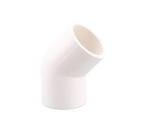 SHIOFRCN 2 pièces PVC 20/25/32/40/50mm connecteur coudé à 45 degrés Adaptateur de Tuyau d'eau Jardin Irrigation Aquarium réservoir de Poissons Joint(White,I.D 50mm)