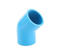 SHIOFRCN 2 pièces PVC 20/25/32/40/50mm connecteur coudé à 45 degrés Adaptateur de Tuyau d'eau Jardin Irrigation Aquarium réservoir de Poissons Joint(Blue,I.D 50mm)