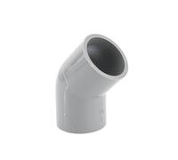 SHIOFRCN 2 pièces PVC 20/25/32/40/50mm connecteur coudé à 45 degrés Adaptateur de Tuyau d'eau Jardin Irrigation Aquarium réservoir de Poissons Joint(Grey,I.D 50mm)
