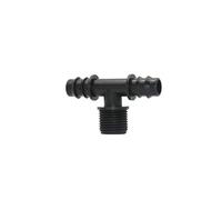 SHIOFRCN 5 pièces 2 Voies PE Tuyau Barbe connecter 1/2 3/4 "Filetage 16/20/25mm Tuyau séparateur d'eau for l'irrigation de Jardin(F)