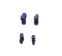 SHIOFRCN 5 pièces 4/6/8/10/12/16mm raccords pneumatiques Interface Y Forme Slip-Lock réducteur connecteur pneumatique 3 Voies Port Adaptateur Jardin Eau(10 * 6mm)