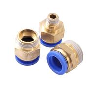 SHIOFRCN 5 pièces Interface de Tuyau 14/16mm à 1/4 "3/8" 1/2 "3/4" Filetage mâle en Laiton connecteur Rapide tuyaux d'eau Outils d'irrigation de Jardin(14mm-1/2 inch)