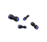 SHIOFRCN 5 pièces raccords pneumatiques PU/PG connecteur Droit 4/6/8/10/12/14/16mm OD Tuyau réduisant 8-6mm Plastique Push in connecteur Rapide raccord d'air plomberie(6 * 4mm)