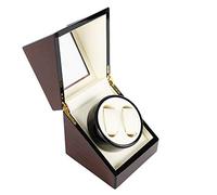SHIOUCY Remontoir de montre automatique double avec moteur japonais Mabuchi en bois pour montres rotatives