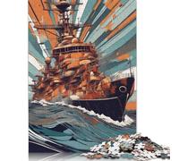 Ship Battle Puzzle 1000 Pièces Educa Jouet en Bois Divertissement Créatif De l'art De La Décoration Jeu Éducatif Challenge Toy Adultes & Enfants des 14 Ans 1000pcs (38x26cm)