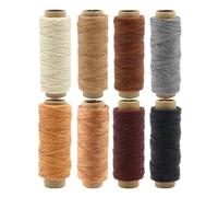 ShipeeKin Fil à Coudre en Cuir de 240 m 150D pour Artisanat en Cuir DIY, 0,8 mm de diamètre, 8 Couleurs Chacun de 30 m