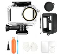 ShipeeKin Kit d'accessoires pour DJI OSMO Action 5 Pro, boîtier étanche poignée Flottante, Couvercle de Protection, Protection d'écran en Verre pour la plongée avec Tuba, Le Surf et Wakeboard