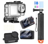 ShipeeKin Kit d'accessoires pour DJI OSMO Action 5 Pro, boîtier étanche sous-Marin, poignée Flottante sous-Marine, Film de Verre, Film de Protection, Coque en Silicone avec Protection d'objectif