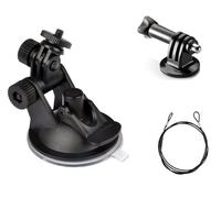 ShipeeKin Pare-Brise de Voiture GPS caméra embarquée Ventouse-Support | avec corde anti-perte Pour pare-brise et tableau bord de voiture compatible avec Gopro Hero SJCAM Osmo Action Yi 4K insta360