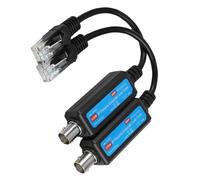 Shipenophy 2pcs 10 / 100Mbps 1ch Réseau Passif IP Passif Extension du Récepteur D'émetteur Coaxial pour Le Système de Caméra IP NVR RG59 Câble Coax 220m Distance