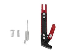 Shipenophy Béquille latérale Support d'horizon de cadre de moto béquille réglable en alliage d'aluminium auto pedales Rouge