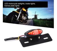 Shipenophy Éclairage de plaque d'immatriculation de frein à LED Feu Arrière de Moto Universel Rétro LED Feux de Plaque auto optique