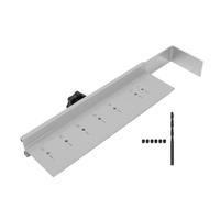 Shipenophy Localisateur de Trous de Poignée D'armoire, Alliage D'aluminium, | Alliage D'aluminium Robuste, Conception à 6 Trous pour un Perçage Efficace, Règle à Angle Droit Réglable de 5 à 28 Cm,