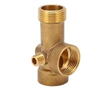 Shipenophy Raccord de tuyauterie, Raccords pour tuyaux, Raccords de vanne de conduite d'eau, Connecteurs de tubes et de valves, Connecteur de pipeline Connexion ferme en laiton à 5 voies pour l'huile