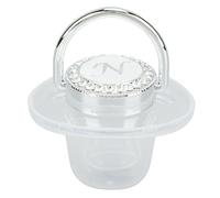 Shipenophy Sucette pour bébé Sucette en Silicone pour bébé lettres argentées de A à Z sans BPA une pièce puericulture coffret
