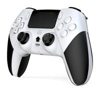 Shiptree Manette pour PS-4, Manette Sans Fil Controller Compatible avec P4/P4 Pro/Slim, Gamepad P4 avec Turbo/Gyroscope à 6 Axes/Boutons Programmables/Double Vibration/Pavé Tactile - Blanc