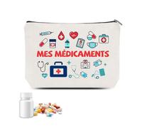 ShiQiao Spl Sac de Rangement Médicaments Organisateur Portable Trousse de Voyage Médicale Compact Sacoche pour Médicaments Maman Papa Cadeau d'anniversaire Femme Homme Trousse de Médecine