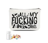 ShiQiao Spl Sac de rangement portable pour médicaments, voyage d'urgence, pochette médicale amusante pour homme et femme, sac à médicaments pour voyage, vacances, camping