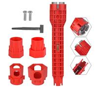 SHIQUAN Clé Robinet Lavabo, Outil D'installation D'évier e Tube lavabo Multifonctionnel, Convient pour les toilettes, la salle de bain, la cuisine