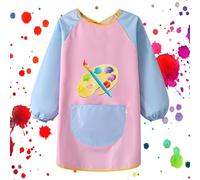 SHIQUAN Tablier Peinture Enfant, Blouse Peinture Enfant, Cuisine Tablier Pour Enfants, Bon Pour Dessiner l'Activité De Laboratoire De Régime De Cuisine (Rose)