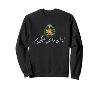 Shir o Khorshid Drapeau iranien Ra Pas Migirim Lion Persan et Soleil Sweatshirt