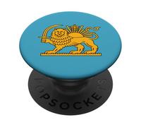 Shir o Khorshid Iran Lion & Soleil avec Couronne Vieille Perse emblème PopSockets PopGrip Adhésif