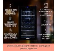 Shiraz 28 Uno Cave à vin 74 L 28 bt. Panneau de contrôle tactile 5-18° C G