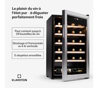 Shiraz Premium Smart 24 cave à vin 24 bouteilles plage de température réglable Éclairage LED Contrôle Wifi Écran tactile G