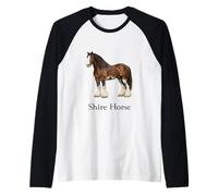 Shire Horse Design Majestic Cheval de Trait équestre Manche Raglan