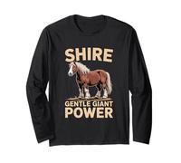 Shire Horse Shire Giant Gentle Power Design Manche Longue