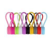 Shirene Attaches Câbles Magnétiques,10 PCS Aattaches de Câble Réutilisables,Gestion de Câble Magnétique Magnétiques en Silicone pour Organiser et Regrouper,Cordons,Chargeurs,Magnet Cable Management