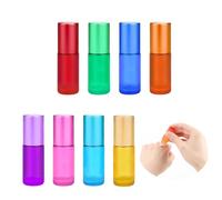 Shirene Roll On Vide,8 PCS Flacon Roll On Vide 5ml Flacon Huile Essentielle Vide Bouteilles à Rouleaux en Verre avec Roller Ball Bouteilles à Rouleaux D'huiles Essentielles Rechargeables Parfaites