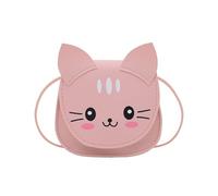 Shirene Sac à Bandoulière pour Petites Filles,Sac Messager Mignon avec Chat de Dessin Animé,Sacs à Bandoulière pour Petites Filles,Mini Sacs à Main de Rangement pour Enfants,Cadeau pour Fille (Rose)