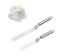 Shirene Spatules,2 PCS Spatule à Gâteau,Spatule Patisserie Lissage,Spatule Coudée Patisserie,Couteau à Palette de Cuisson pour la Cuisine,Le Glaçage,La Pâtisserie,Les Gâteaux