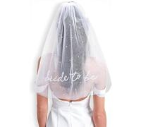 Shirene Voile de Mariée,Voile Blanc pour Enterrement de Vie de Jeune Fille avec Peigne,Accessoires pour Enterrements de Vie de Jeunes Filles,Décorations pour Enterrement de Vies de Jeune Fille