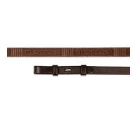 Shires Aviemore Rênes en nylon avec insert anti-dérapant en caoutchouc- Noir ou marron, Havana, 48X1/2