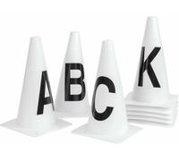 Shires - Cônes - Marqueurs pour le dressage Lot de 8 - Plastique ER801 (taille unique) (Blanc)