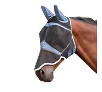Shires FlyGuard Pro Air Motion Masque anti-mouches avec oreilles et nez - Taille Cob | Tissu léger Air Motion pour plus de confort | Protège contre les mouches et les insectes | Participation et