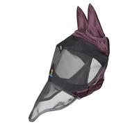 Shires FlyGuard Pro Deluxe Masque anti-mouches avec oreilles et nez Cerise noire