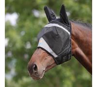 Shires FlyGuard Pro Masque anti-mouches en maille fine avec trou d'oreille - Taille Cob | Maille légère et respirante - Protection contre les mouches et les insectes | Ajustement sûr et confortable