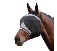 Shires FlyGuard Pro Masque anti-mouches en maille fine pour poney | Protection anti-insectes en polyester léger | Maille respirante résistante aux UV | Ajustement sûr | Couleur de jais
