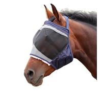 Shires FlyGuard Pro Masque anti-mouches sans oreilles en maille fine - Taille extra complète | Protection contre les mouches et les insectes en polyester léger | Maille fine respirante pour la