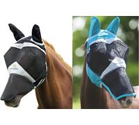 Shires Masque Anti-Mouches en Maille Fine avec Oreilles et Nez - Bleu Sarcelle