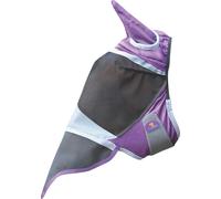 Shires - Masque anti-mouches pour chevaux avec oreilles et nez "Deluxe" ER669 (Poney) (Violet)